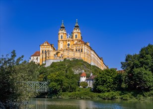 Melk Abbey and river Danube