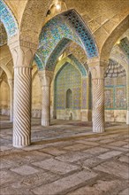 Shabestan pillars in the prayer hall