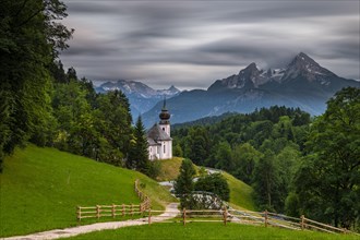 Chapel Maria Gern with Watzmann Mountains in the background