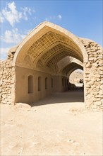 Ruins of ritual buildings near Dakhmeh Zoroastrian Tower of Silence