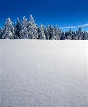 Snowy winter landscape at Fichtelberg