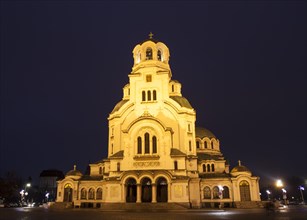 Cathedral of Alexander Nevsky at night