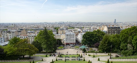 AUview over Paris from Square Louise-Michel