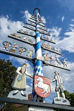 Maypole with guild sign
