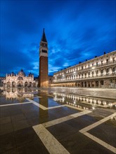 The Campanile at St. Mark's Square with high water