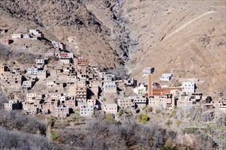 Small berber village in Atlas mountains