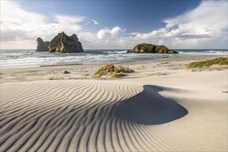 Rock island on Wharariki beach