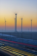 Wind turbine at motorway A8
