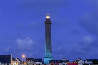 Phare d'Eckmuehl with beacon at dusk