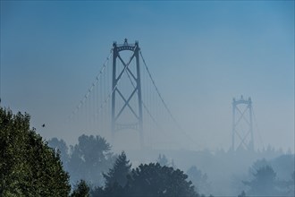 Lions Gate Bridge in the Fog