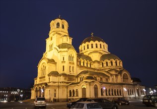 Cathedral of Alexander Nevsky at night