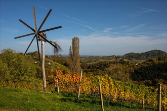 Klapotetz with vineyard in autumn