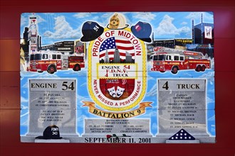The fire department of the 9th Battalion commemorates 9/11