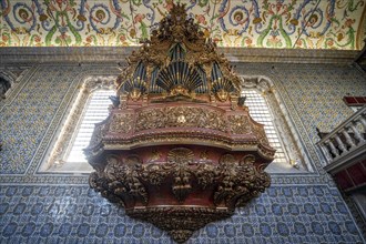 Amazing organ in Sao Miguel chapel in University of Coimbra
