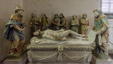 Burial of Christ in the baroque church of