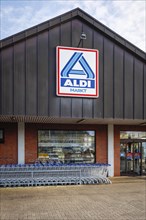 Aldi-Nord logo at the supermarket