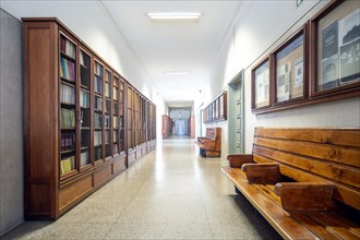 Empty corridor of University of Coimbra