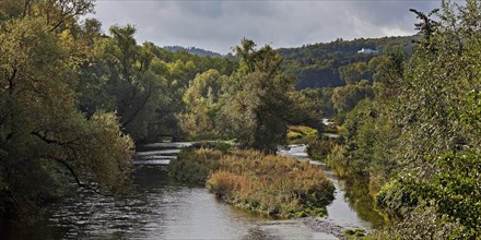 River Elbsche flows into the Ruhr in Wengern