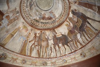 Ceiling painting in the Thracian tomb of Kazanlak