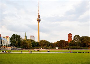 Castle park with television tower