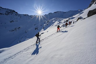 Ski tourers in winter