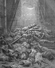 The killed templar knights infront the gates of Jerusalem
