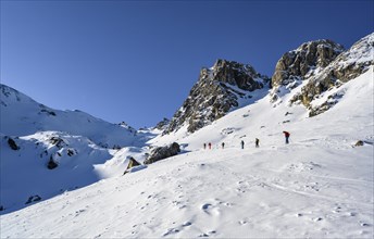 Ski tourers in winter