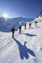 Ski tourers in winter