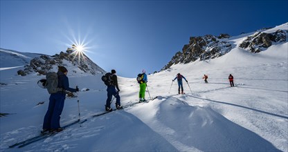 Group of ski tourers