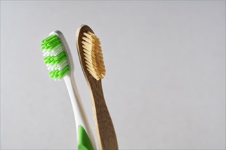 Wood and plastic toothbrush. Switzerland