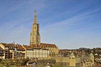 View of the old town and the Bernese cathedral