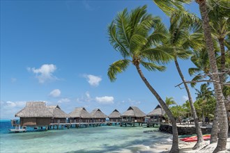 Overwater bungalows of the Maitai Hotel complex