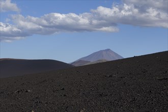 Volcanic lunar landscape