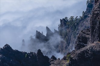 View of the Caldera de Taburiente from Roque de los Muchachos