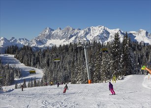 Ski area Planai with to the Dachstein massif