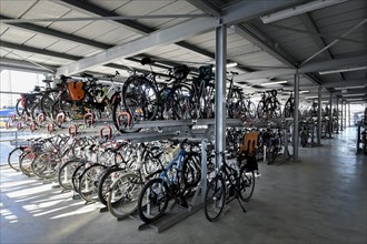Bike station at the train station