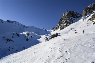 Ski tourers in winter