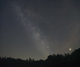 Milky Way with planet Jupiter