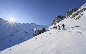 Ski tourers in winter