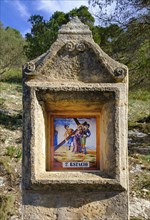 Stations of the Cross on the pilgrimage route to Puig de Sant Salvador