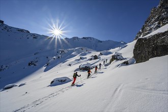 Ski tourers in winter