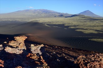 Volcanic lunar landscape