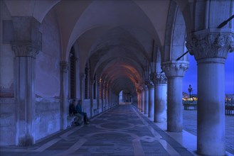 Arcade of the Doge's Palace in the early morning
