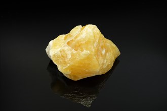 Orange calcite crystal
