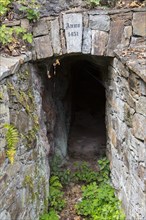 Old mouth hole from 1451 at the colliery square in Oberschlema