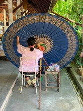 Umbrella factory near Ban Ton Phueng