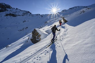 Ski tourers in winter