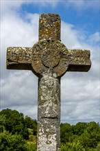 Stone cross in Auvergne Volcanoes Natural Regional Park