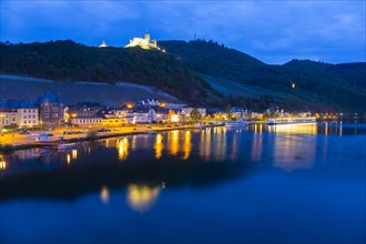 Bernkastel district with castle ruins Landshut and Moselle