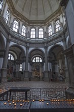 Interior of the baroque church Santa Maria della Salute